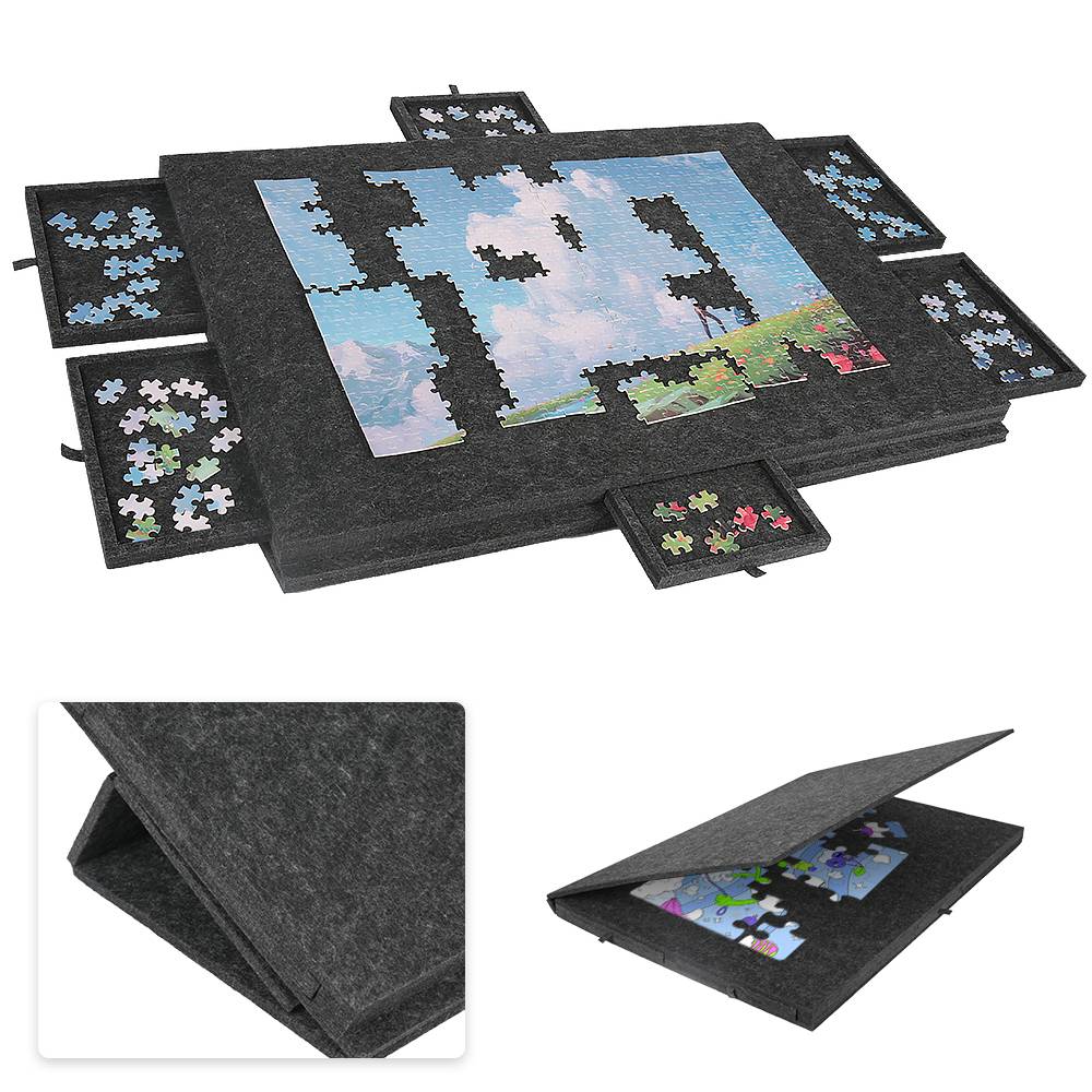 Portable Plateau Puzzle Table Board 6 Drawers for 1000pcs Adults Teens Puzzle Game Tablero Puzzle Protective Case Stand