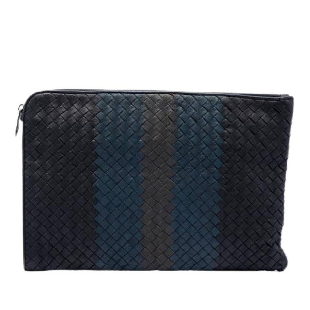 Bottega Veneta Vintage Pre-owned Woven Leather Clutch - Vintage - Dame - Sort - ONE SIZE - Læder