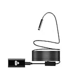 Endoskop inspektionskamera WIFI 8 mm 2/5/10 m halvridigt endoskop bildetektering inspektion boreskop ormvideo flexibel kamera (2 m, 720P mjuk kabel)