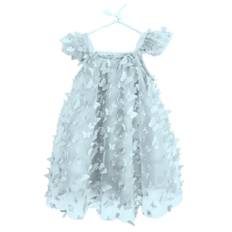 Dolly by Le Petit Allover Butterflies Tutu Klänning Blue - Str. 0-1 år/N