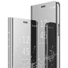 Fodral till Samsung Galaxy S10 Plus mobiltelefonfodral läder flip fodral spegel skyddande ställ flip fodral 360 grader stötsäkert original läderfodral premium mobilväska skydd skal etui för Samsung S10 Plus