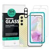 IBYWIND 2-pack skärmskydd för Samsung Galaxy A35 5G 6.6",9H hårdhet härdat glas,med 1Pc skydd för kameralinsen,1Pc kolfiberfilm för baksidan,Inga bubblor,lätt att installera