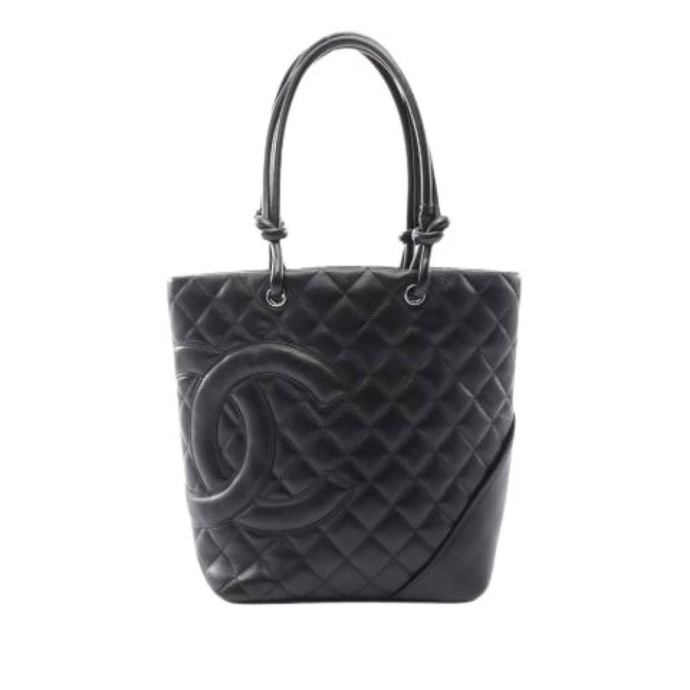 Chanel Vintage Pre-owned Vintage Tote Bag - Vintage - Dame - Sort - ONE SIZE - Læder
