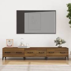 Tv-bänk brun ek 150×34,5×30 cm konstruerat trä