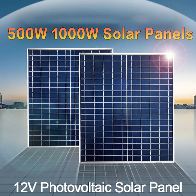 1000W 500W 12V photovoltaic solar panel kit 100A controller solar panel charger suitable for fast batteries in homes/camping/RV