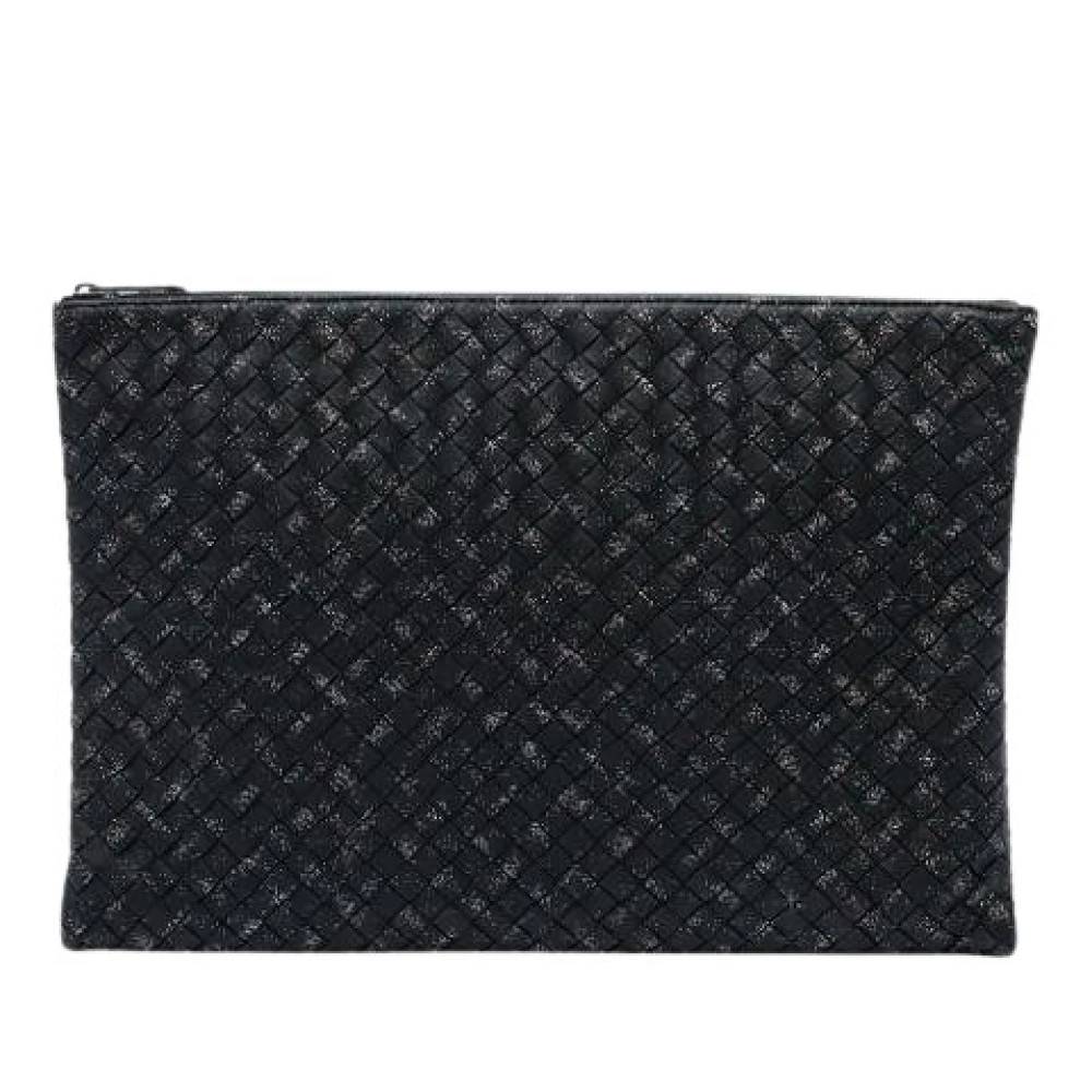Bottega Veneta Vintage Pre-owned flettet læderclutch - Vintage - Dame - Sort - ONE SIZE - Læder