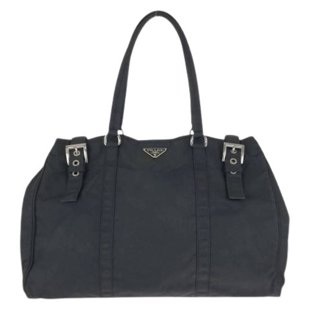 Prada Vintage - Pre-owned Nylon Tessuto Triangle Logo Tote Bag Vintage - Dam - ONE Size - Nylon
