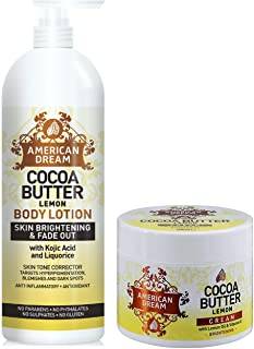 American Dream Lemon Cocoa Butter Lotion & Lemon Cocoa Butter Brightening Cream Set