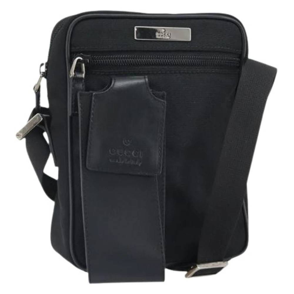 Gucci Vintage Pre-owned Nylon Crossbody Taske - Vintage - Dame - Sort - ONE SIZE - Nylon