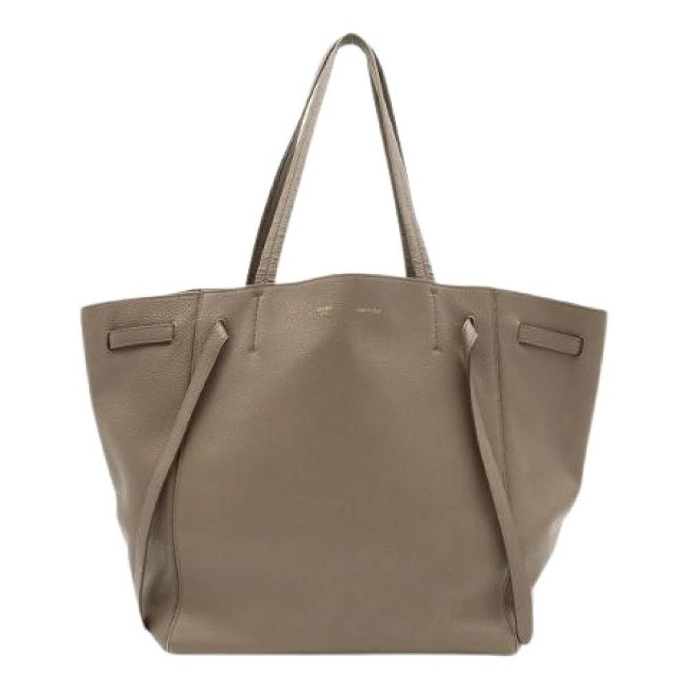 Celine Vintage Pre-owned Cabas Phantom Small Leather Tote Bag - Vintage - Dame - Beige - ONE SIZE - Læder