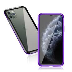 Luphie Sword iPhone 11 Pro Alu-Bumper + Glas - Sort + Lilla