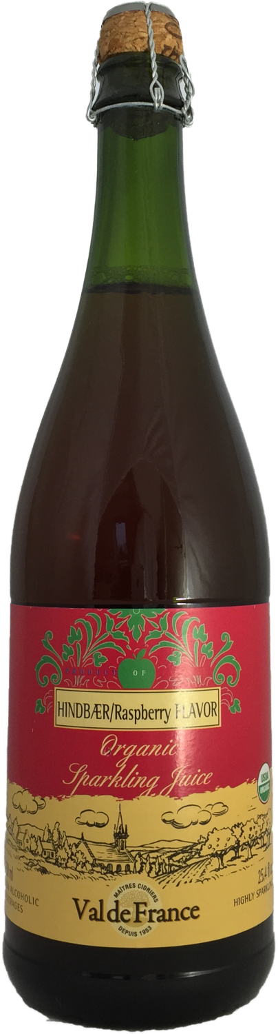 Cider Hindbær Alkoholfri Økologisk - Val de France 75 cl..