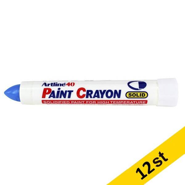 Märkkrita | Artline 40 Paint Crayon High temp | blå | 12st