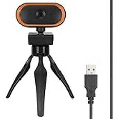 RYTTGOP webbkamera, strömmande kamera, 2k webbkamera, 2k, brusreducerande mikrofoner, sekretessskydd, Plug&Play usb webbkamera för PC Youtube Youtube Youtube (Orange)