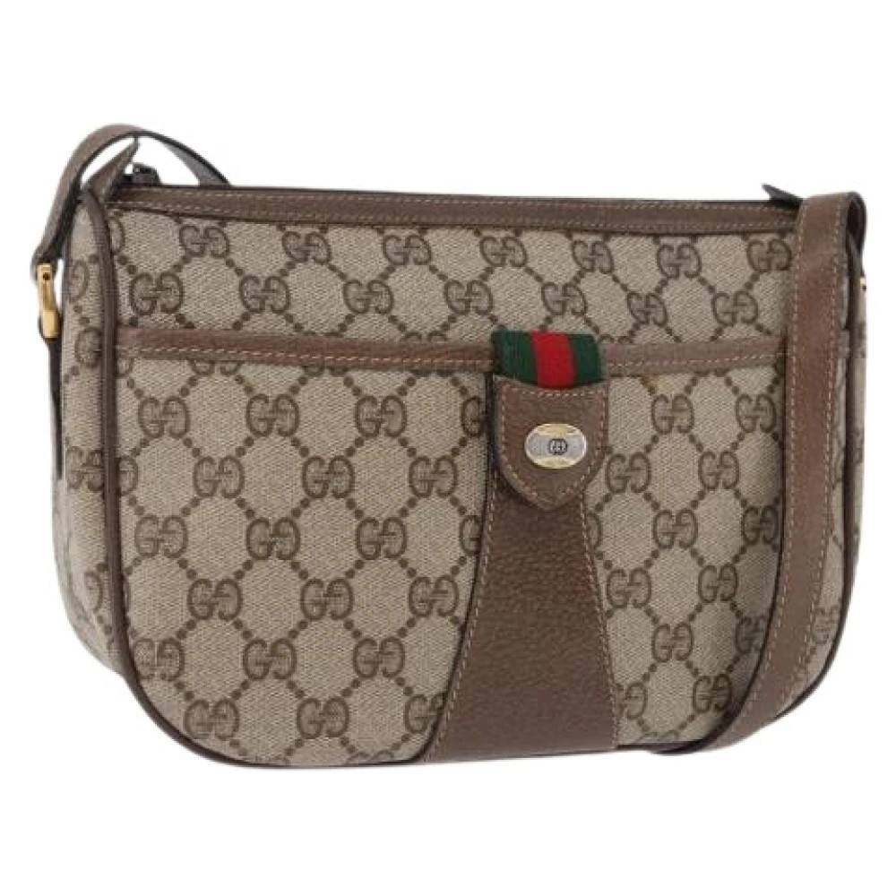 Gucci Vintage Pre-owned Laeder gucci-tasker - Vintage - Dame - Beige - ONE SIZE -