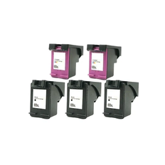 HP 650 XL combo pack 5 stk - BK/C 82,4 ml - Kompatibel blækpatron