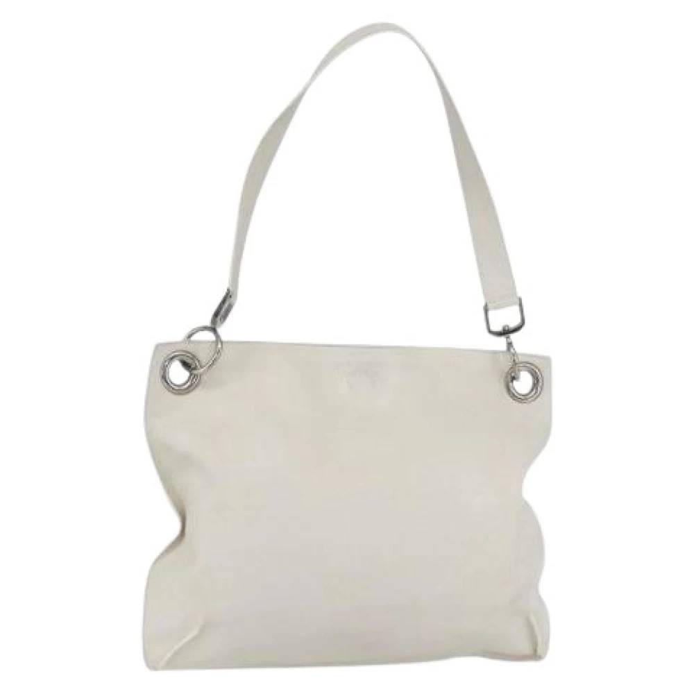 Loewe Pre-owned Pre-owned Læder Skuldertaske - Vintage - Dame - Hvid - ONE SIZE - Uld