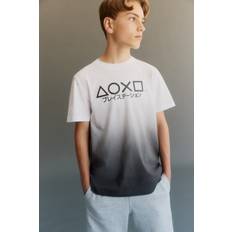 Hvid/PlayStation T-shirt i bomuld med tryk - Size: 170 (14Y+) - H&M