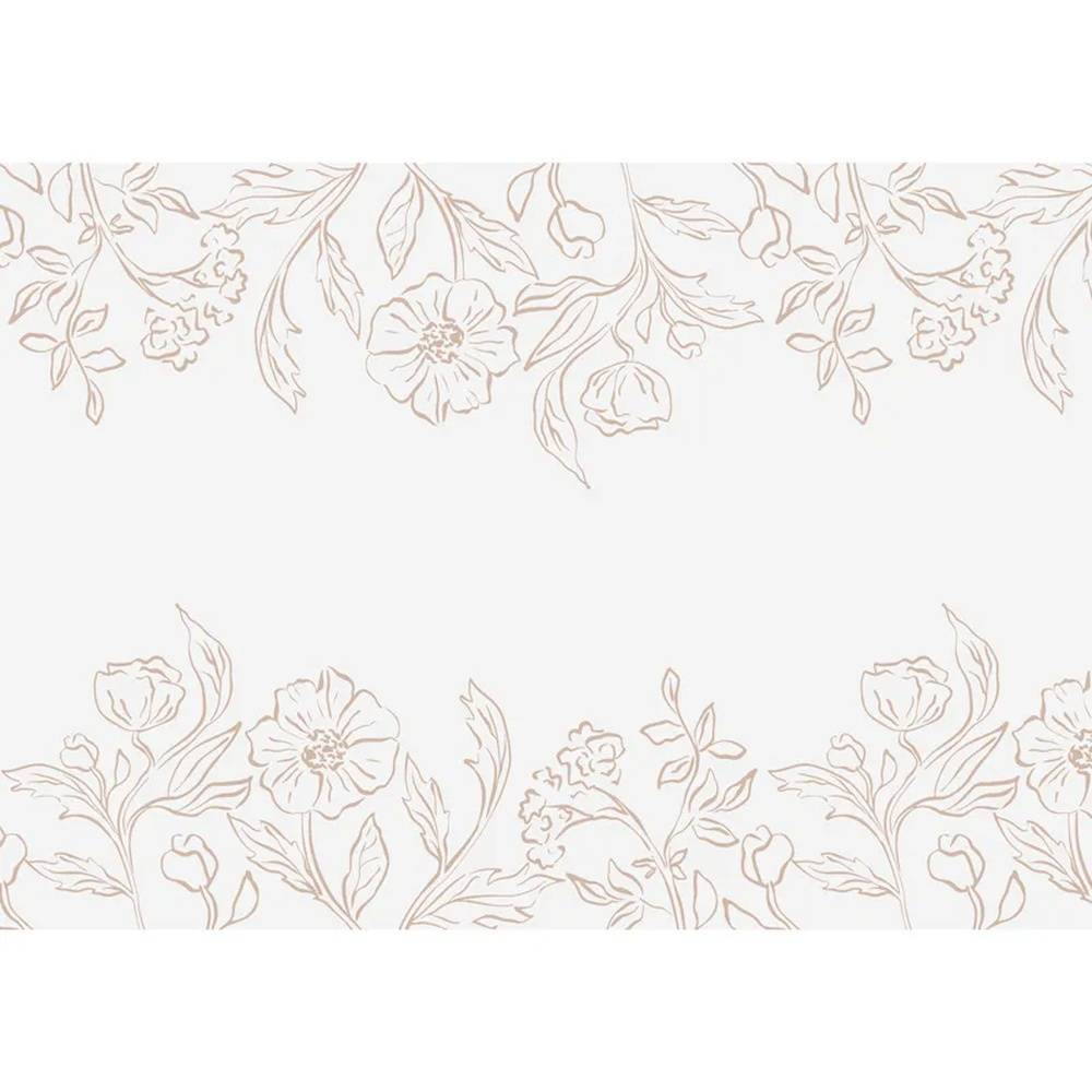 Blomstret Bordløber Beige