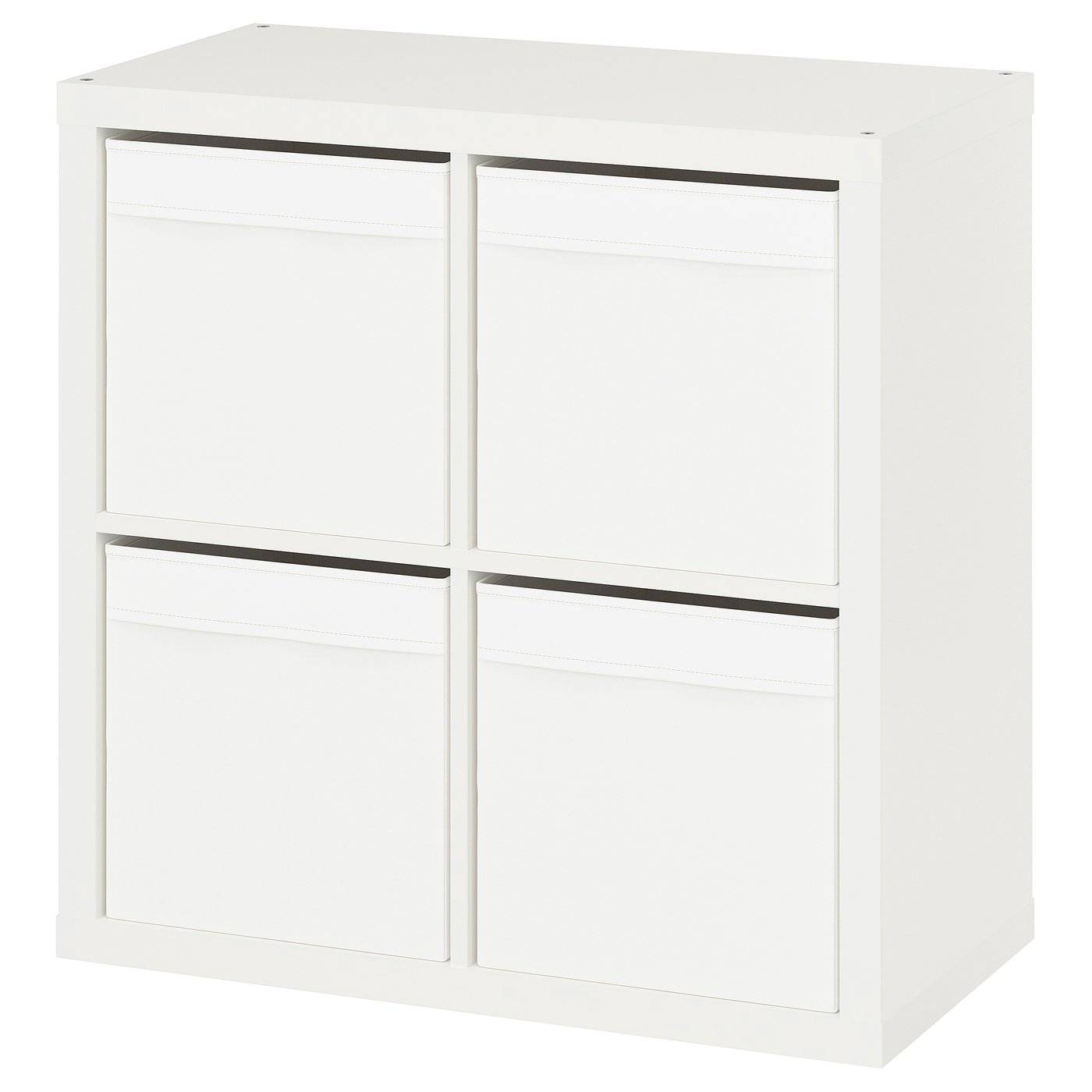 KALLAX hylla, vit/Dröna vit, 77x39x77 cm