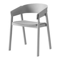 Muuto - Cover Chair Klädd Remix 123/Grey - Spisebordsstole - Thomas Bentzen - Grå - Træ/Tekstilmateriale