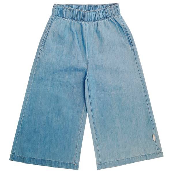 maximo Kids' Mini Girls' Denim-Look Trousers, Wide Leg, Long Jeans Barn Storlek 98/104 Färg turkos