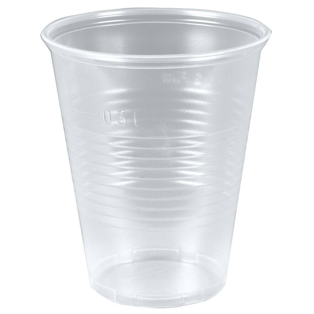 Fadølsglas, 11cm, Ø9,5cm, 30 cl, 40 cl, klar, PP, med riller 50 stk.