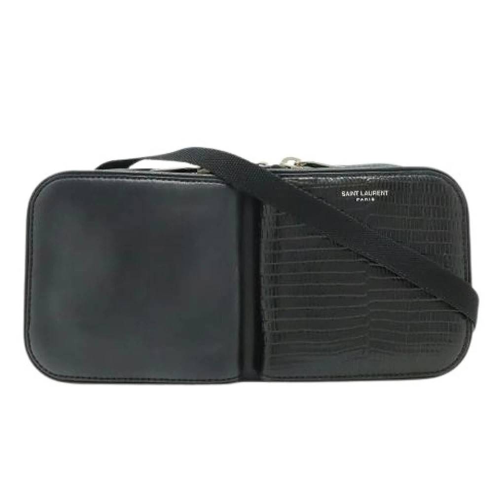 Yves Saint Laurent Vintage Pre-owned Paris Læder Skuldertaske - Vintage - Dame - Sort - ONE SIZE - Uld