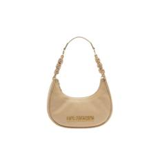Love Moschino, Väska, Dam, ONE Size, Beige Hobo Väska med Flätad Rem