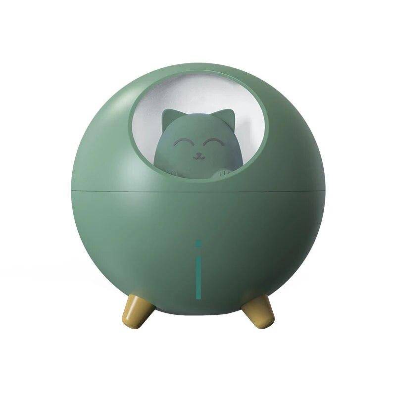 Lovely Pet Luftfuktare 220ml Planet Cat Ultrasonic Cool Mist Aroma Air Oil Diffuser Romantisk färg LED-lampa Usb Humidifier as the picture