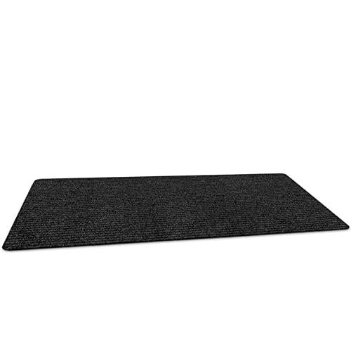 ANRO Smutsfångarmatta halkfri Mischa Svart 120 x 80 cm | Material: polypropen, halkfri gummibaksida, 5 mm, tvättbar, för inomhus och utomhus