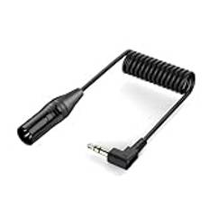 Kissmii XLR-Kabel 3,5 mm Till XLR-Hane/Hona Ljudkabel Aux Ljudkabel för Mikrofonmixerhögtalare Förstärkare Hane