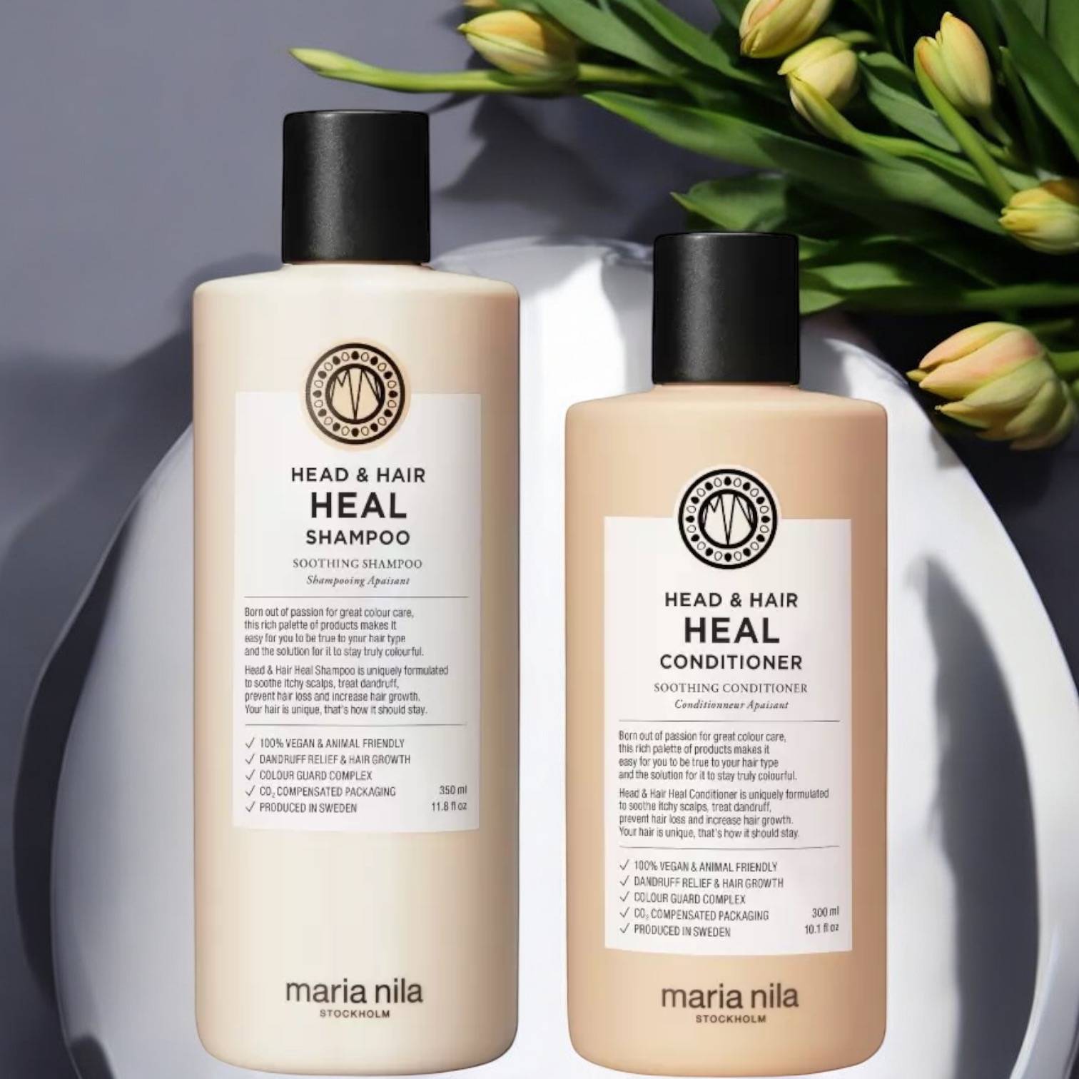 Maria Nila Maria Nila Head & Hair Heal Shampoo & Conditioner sæt 300 & 350ml
