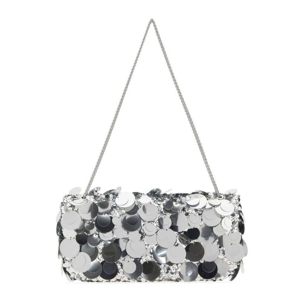 Rabanne Sparkle Baguette Bag - Tasker - Dame - Grå - ONE SIZE - Bomuld