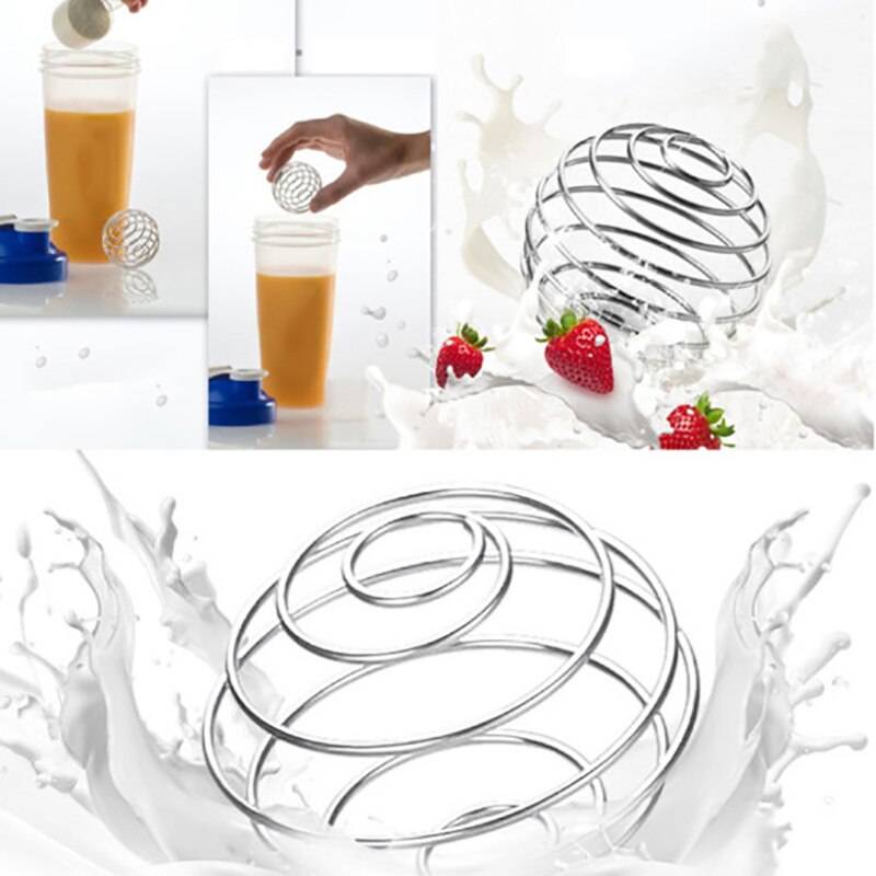 5x Protein Shaker Boll Rostfritt Stål