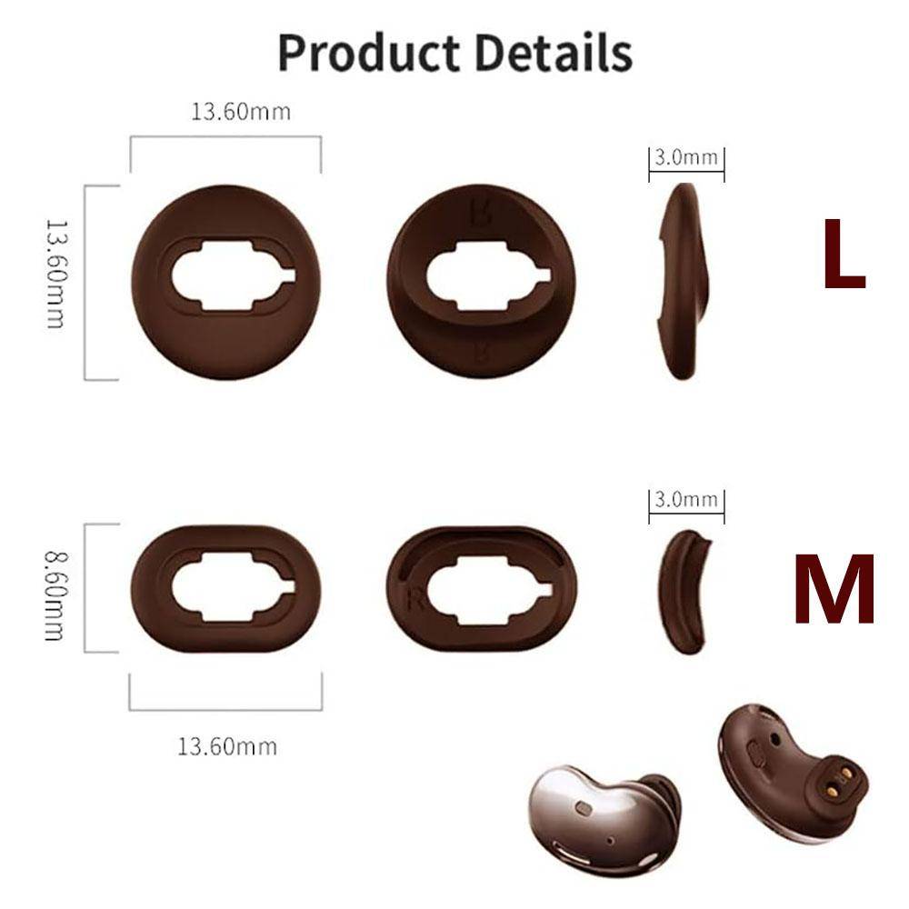 Nya 4 par öronproppar för Samsung Galaxy Buds Live + SM-R180 bruna