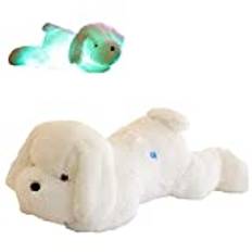 ISAKEN Nattlampa valp mjuk leksak, kreativ härlig hund glöd mjuk plyschleksak, söt LED-valp gosedjur, för barn vuxen födelsedagspresent
