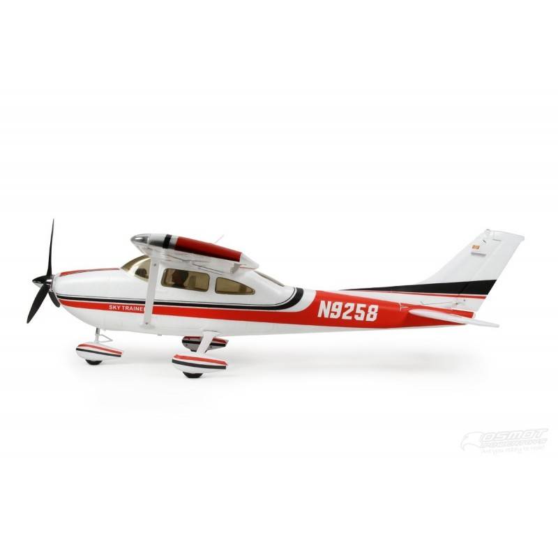 FMS 1400mm Cessna182 flyg Röd RTF