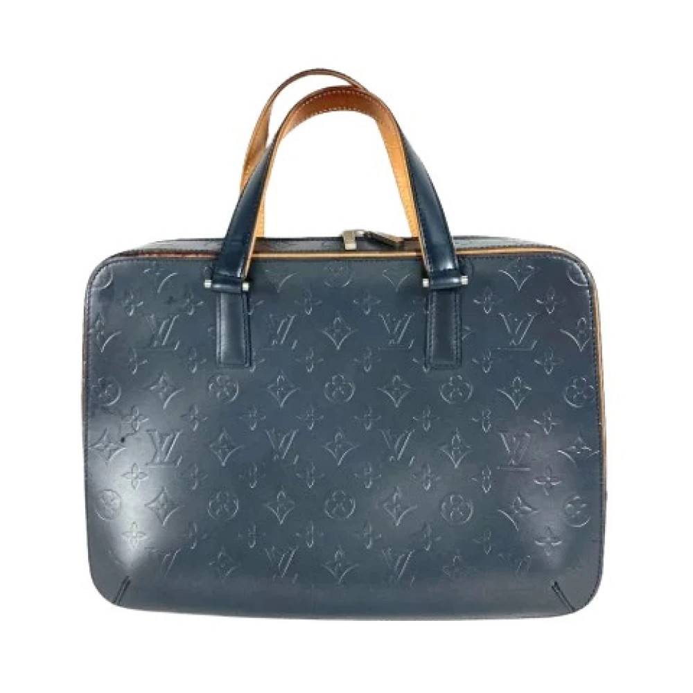 Louis Vuitton Vintage Pre-owned Vintage Monogram Mat Skuldertaske - Vintage - Dame - Blå - ONE SIZE - Uld