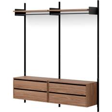 New Works - Wardrobe Vägghylla 2 Skåp Med Lådor - Valnöt