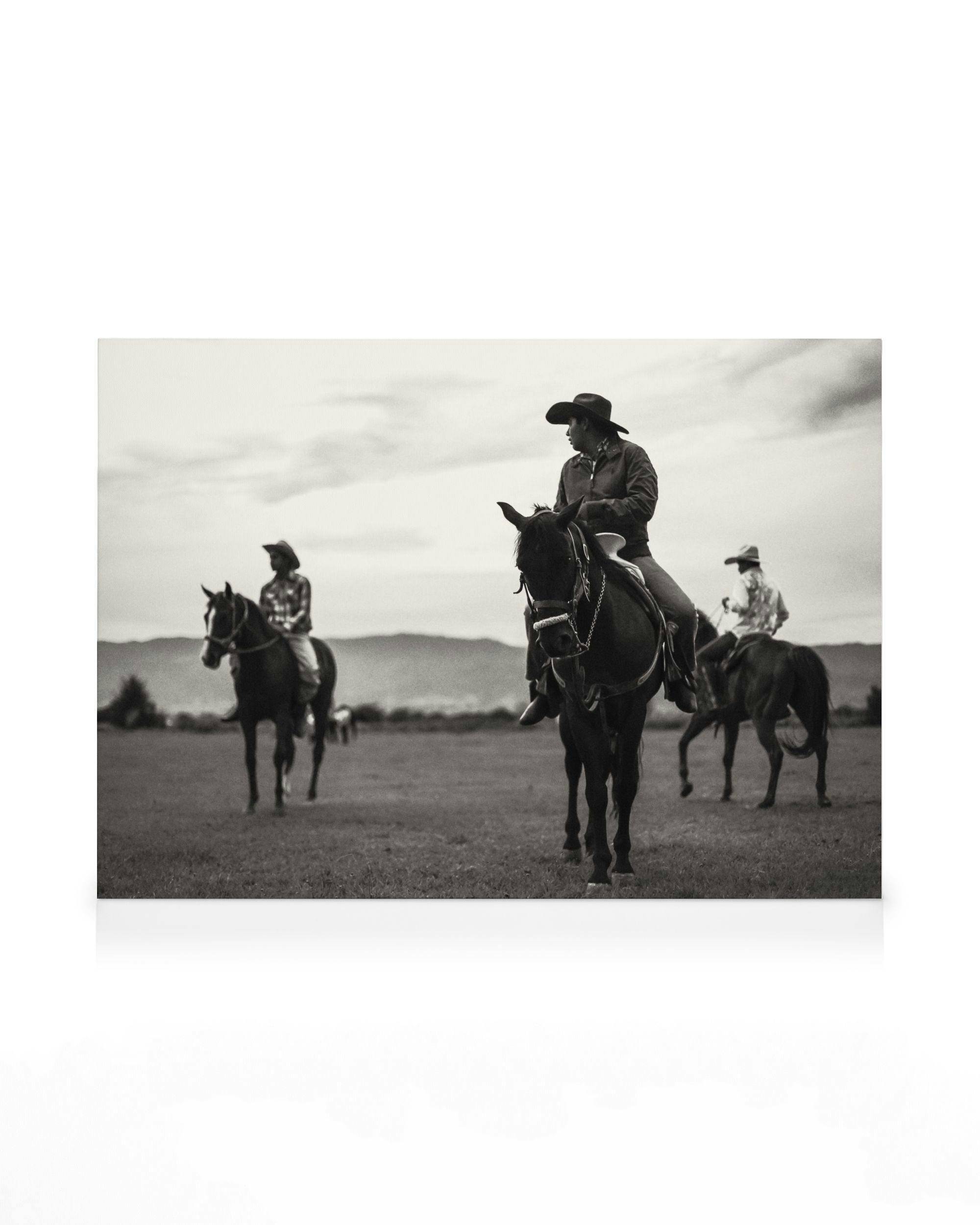 Canvastavlor Three Riders Canvastavla (70x100 cm - Svart ram)