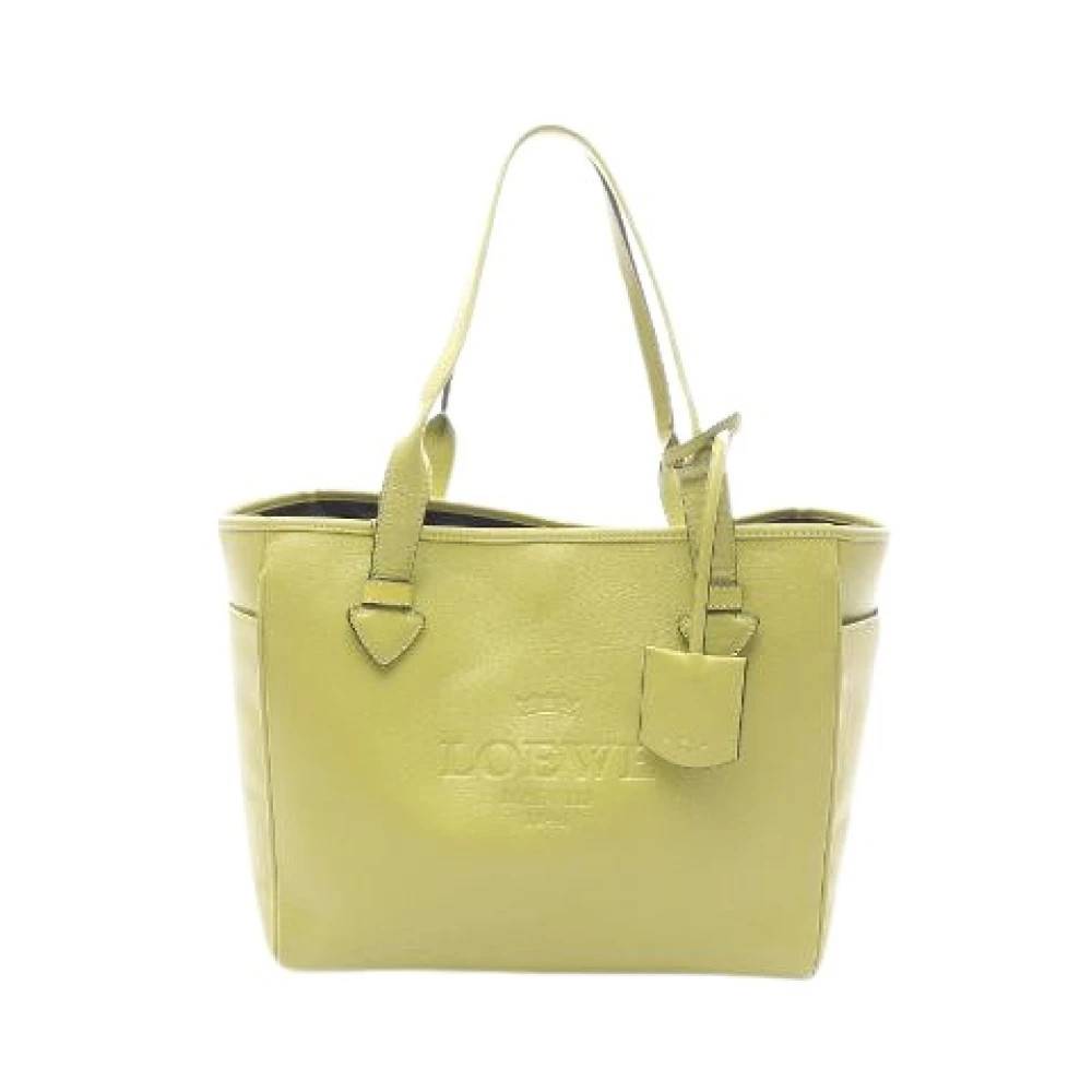Loewe Pre-owned Pre-owned Heritage Small Læder Tote Taske - Vintage - Dame - Grøn - ONE SIZE - Læder