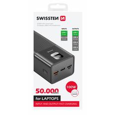 SWISSTEN POWER LINE POWER BANK 50000 mAh 100W POWER DELIVERY BLACK