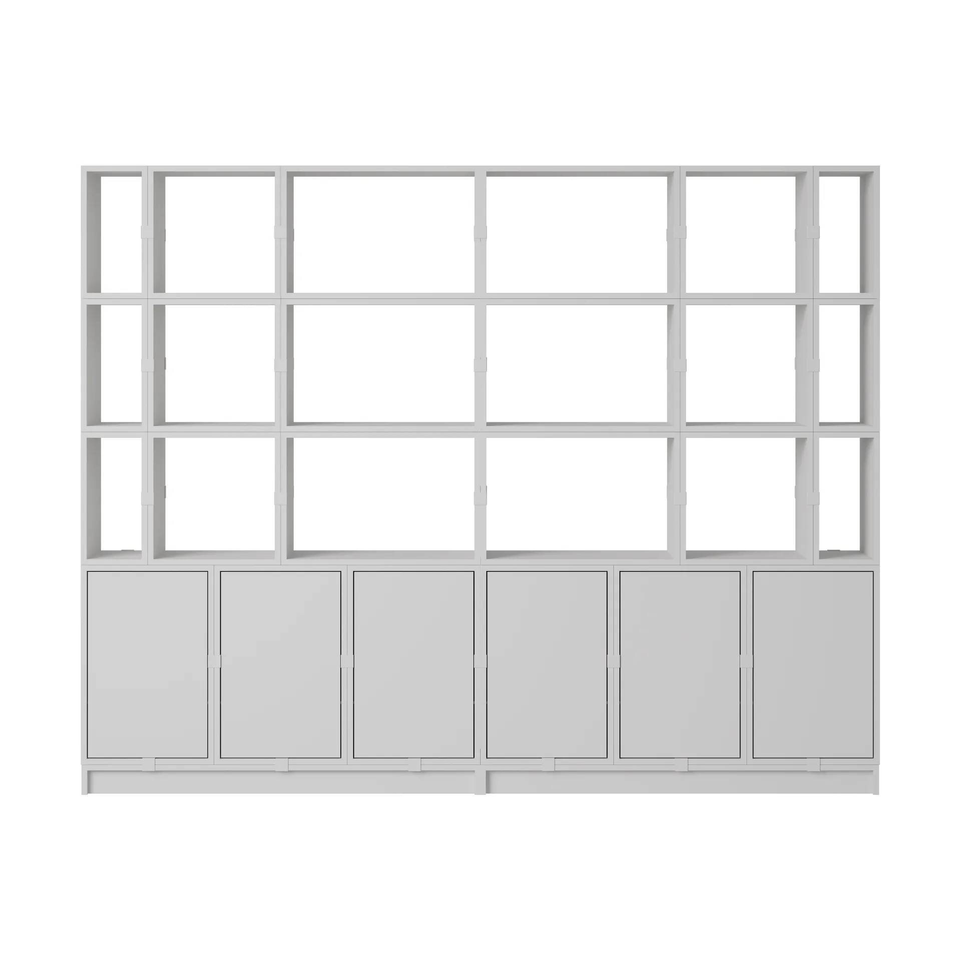 Muuto Stacked förvaringssystem kontor konfiguration 2 Grey