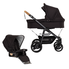 Naturkind DUO Lux Evo MAX (barnevogn + klapvognsdel) - Panther (sort)