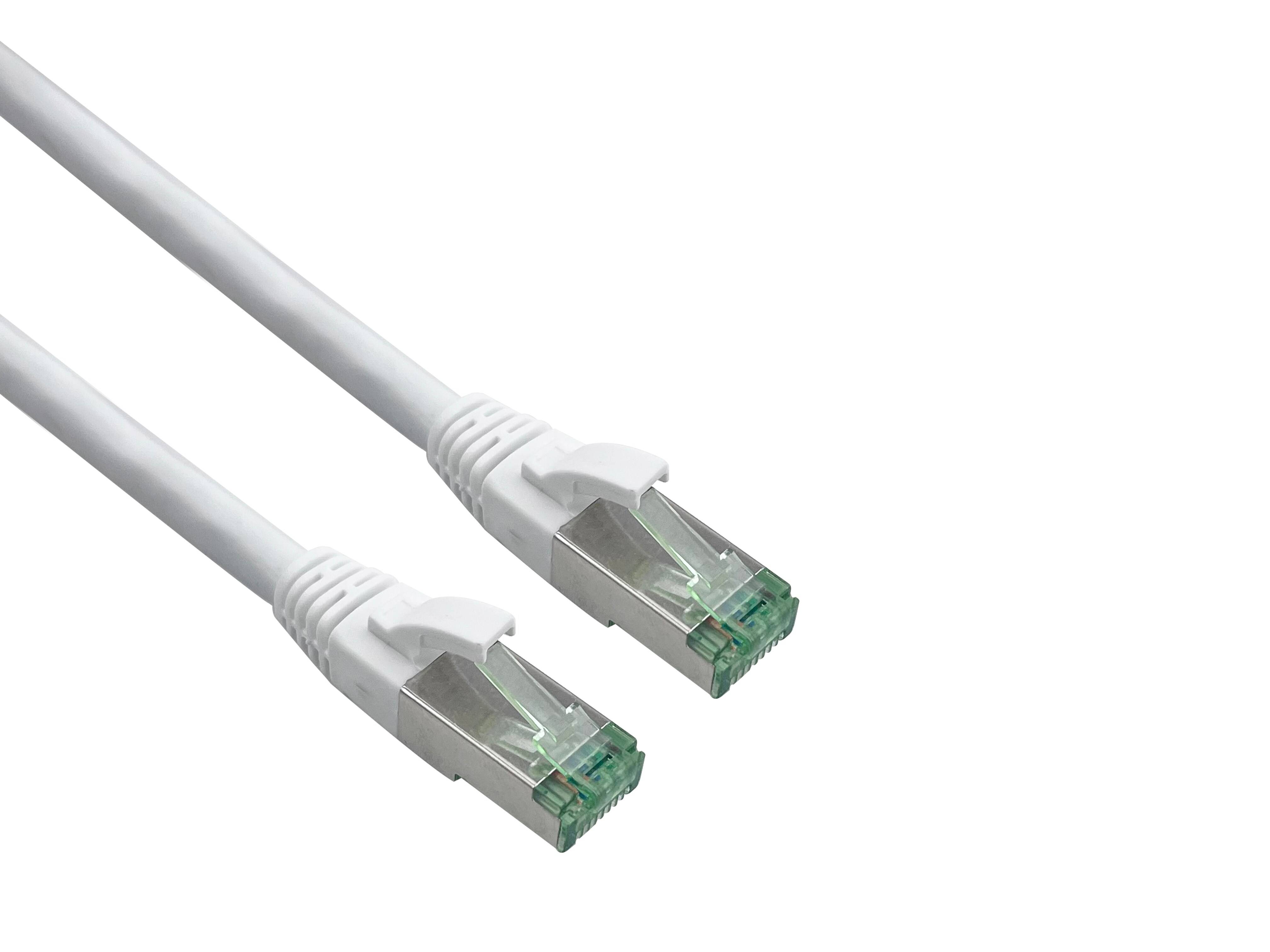 helos patchkabel Cat 6a Superflex S/FTP Cat 7 raw kabel hvid 20m AWG26/7 GHMT