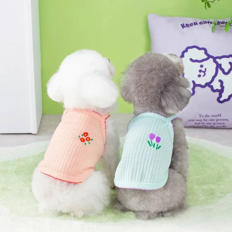Summer Thin Strap Bichon Bear Teddy Yorkshire Cat Small Dog Pet Dog Clothing Pet Supplies Soft and Breathable