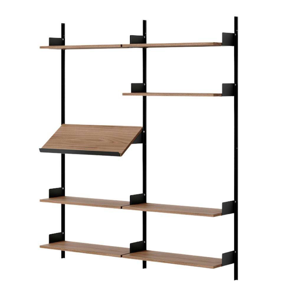 New Works Living Shelf Hylla Walnut/Svart