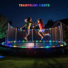 50/100 LED-studsmattatillbehör solcellslampa, 472/275 tum IP 65 vattentät solcellslampa för utomhusbruk, 7 lägen för studsmatta, basketkorg, stege, ru - Multifärgad (7 meter vitt ljus,7 meter varmt ljus,12 meter färgat ljus,12 meter vitt ljus)