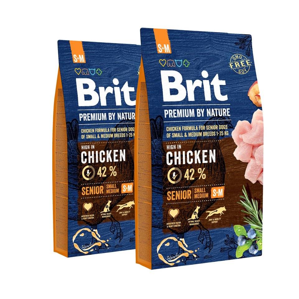BRIT Premium by Nature Senior Small Medium S+M 16 kg (2 x 8 kg)
